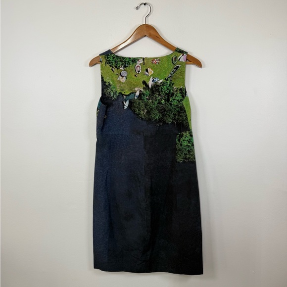 Akris Punto Blue Green Surfer Scenic Mod Art‎ Dress 6 - Picture 9 of 10